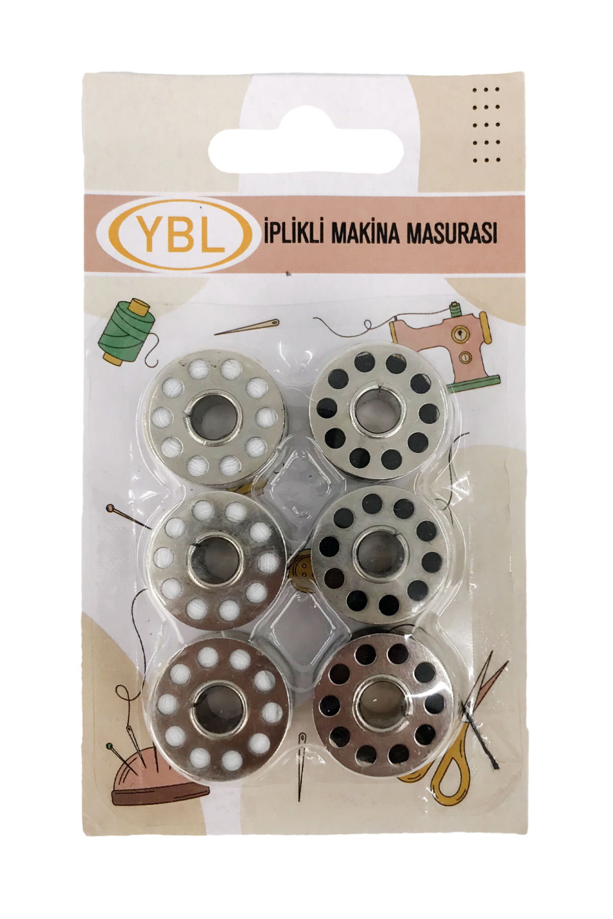 Yabalı Metal Masura İplikli 12 Adet - Thumbnail