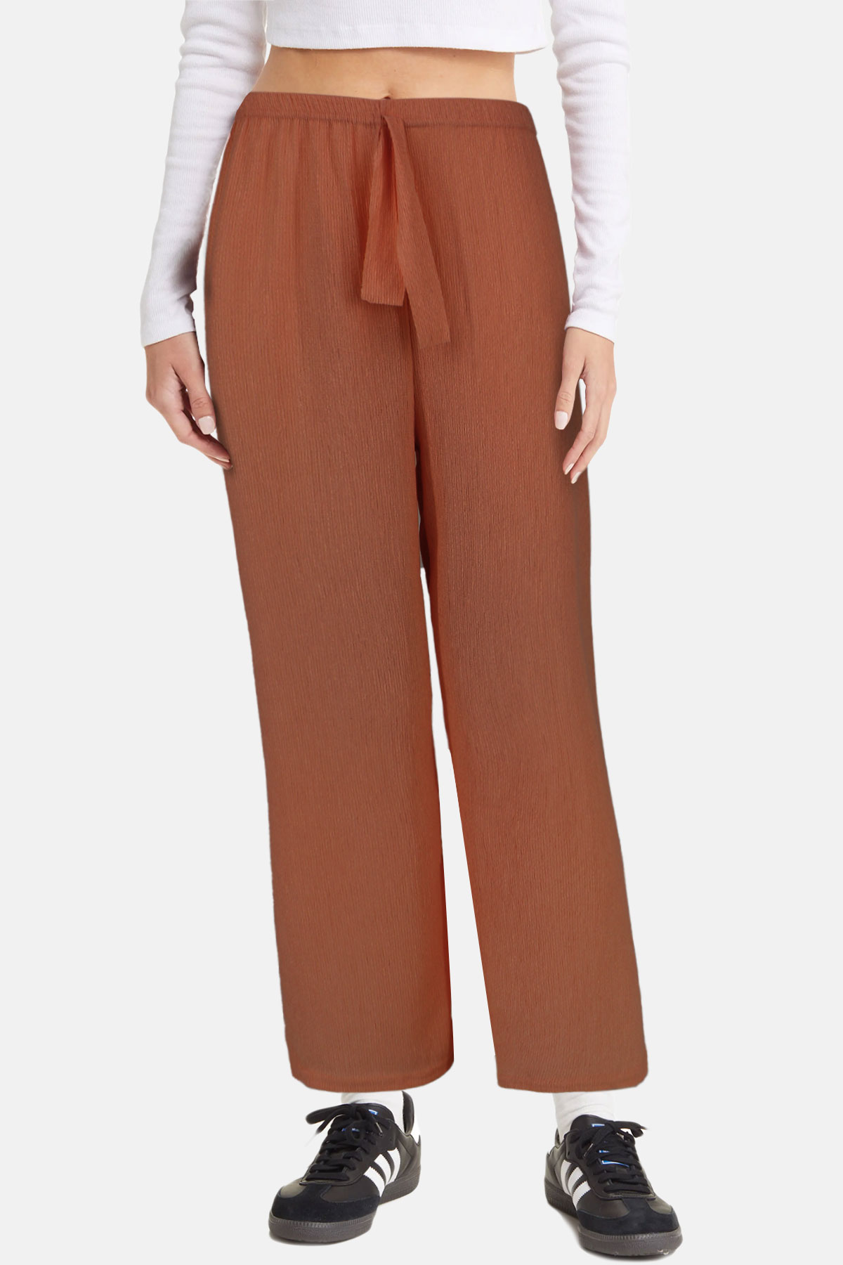 Yediveren Kadın Tek Alt Pantolon Uzun Bürümcük - Bej - Thumbnail