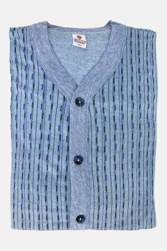 YENTEKS - Yenteks Erkek Boydan Düğmeli Şardonlu Uzun Kollu Pijama Takımı - Mavi