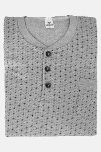 YENTEKS - Yenteks Erkek Üç Düğmeli Şardonlu Uzun Kollu Pijama Takımı - Gri