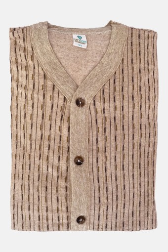 YENTEKS - Yenteks Erkek Üç Düğmeli Şardonlu Uzun Kollu Pijama Takımı - Kahverengi