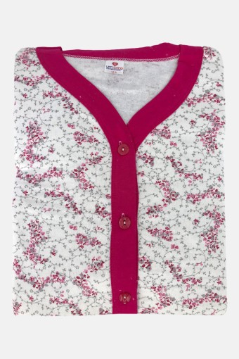 YENTEKS - Yenteks Kadın Şardonlu Boydan Düğmeli Uzun Kollu Pijama Takımı - Mavi (1)