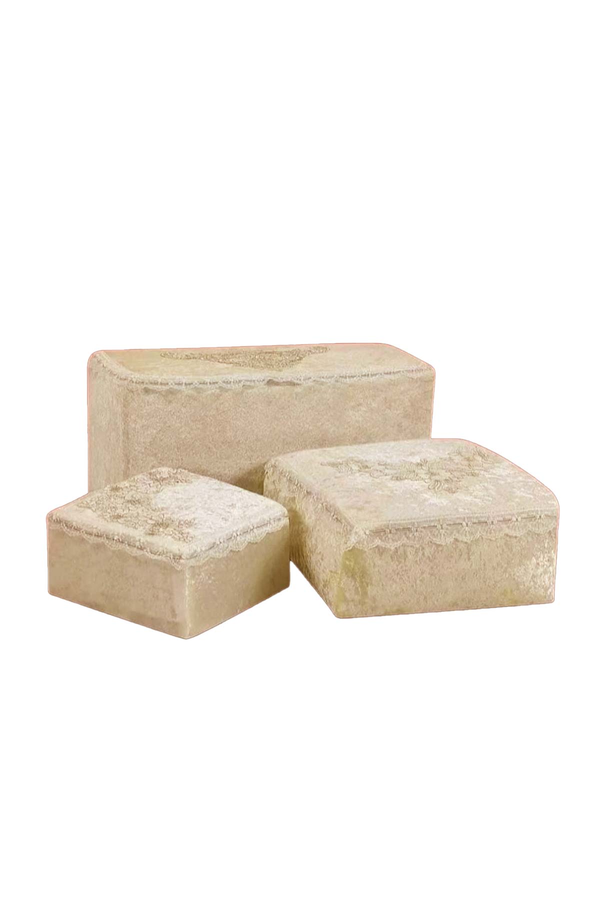 Zerre Home Bohça 3'lü Set Kadife - Thumbnail