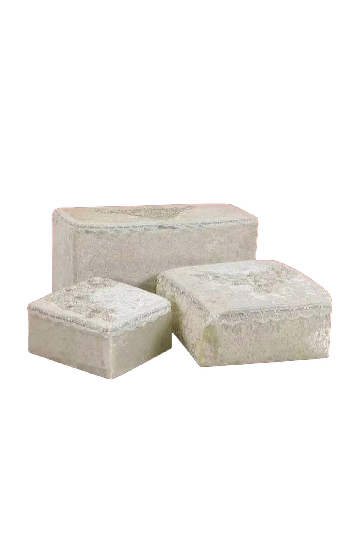 Zerre Home Bohça 3'lü Set Kadife - Thumbnail