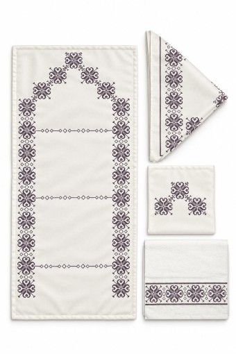 ZERRE HOME - Zerre Home Kanaviçe Seccade Seti 4 Parça