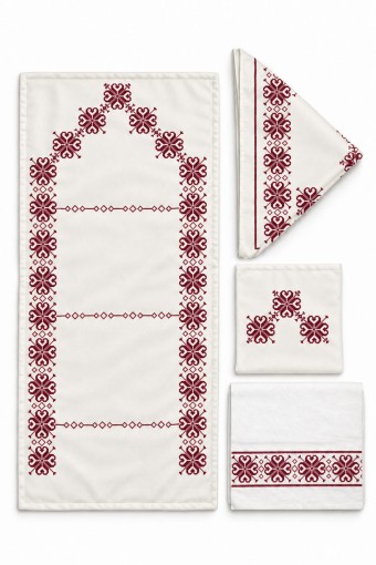 ZERRE HOME - Zerre Home Kanaviçe Seccade Seti 4 Parça (1)