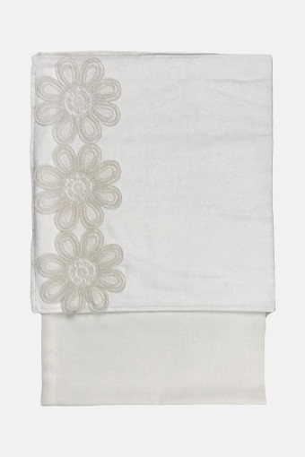 ZERRE HOME - Zerre Home Keten Bohça El Yüz Havlu 2' Li Set Üç Güllü 85x85 Cm Havlu 90x65 Cm