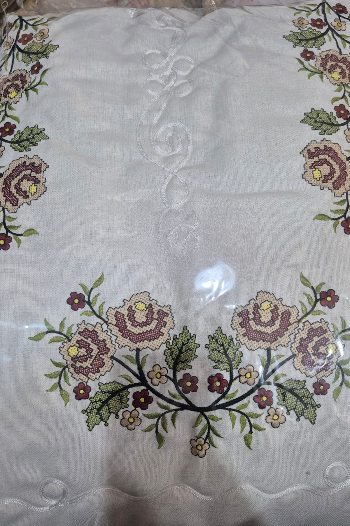 Zerre Home Seccade Gardenya Keten Kaneviçe - Thumbnail