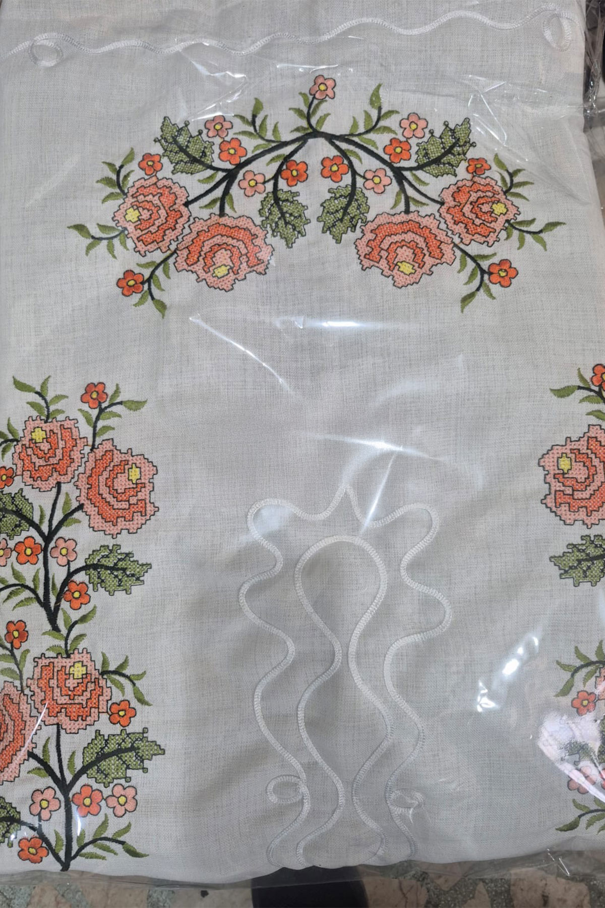 Zerre Home Seccade Gardenya Keten Kaneviçe - Thumbnail